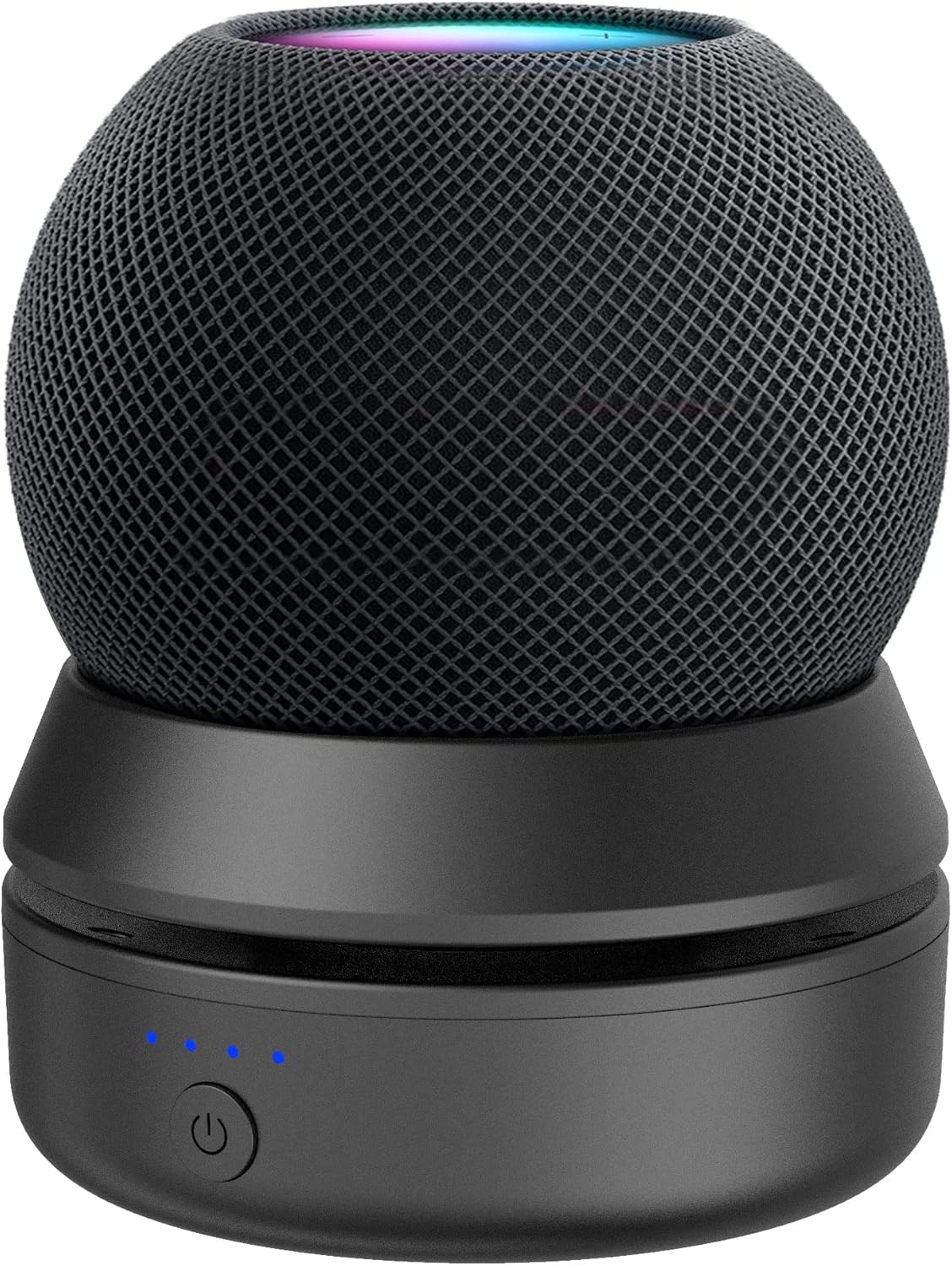 PlusAcc Kompatybilny z HomePod Mini Bateria 10000mAh Zewnętrzna przenośna podstawa baterii Bezprzewodowy uchwyt z 10 godzinami pracy na baterii (czarny)